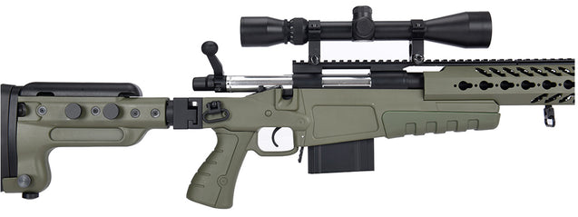 Wellfire Mb4418-3 Bolt Action Airsoft Sniper Rifle W/ Scope (Od Green) Airsoft Gun Rifles
