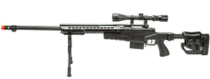 WellFire MB4419-2BAB Bolt Action Airsoft Sniper Rifle (Color: Black)