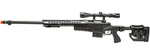 WellFire MB4419-2BA Bolt Action Airsoft Sniper Rifle w/ Scope (Color: Black)