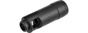 WellFire AK74 Airsoft Muzzle Brake w/ 22mm to 14mm Adapter (BLACK) Airsoft Gun Accessories