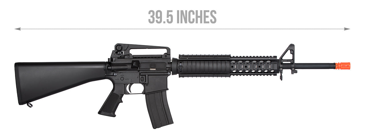 Mc6620 M16 Ris Lightweight Polymer Gbb Airsoft Rifle (Black) Airsoft G ...