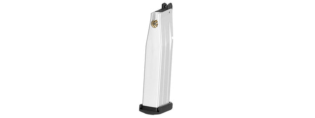 We Tech 28rd 4.3 Hi-Capa Gas Blowback GBB Airsoft Pistol Magazine (Silver)