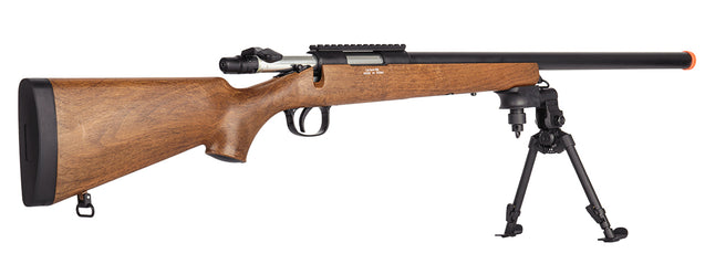 AGM MP001ABIP Bolt Action Sniper Rifle W/ Bipod (COLOR: WOOD)