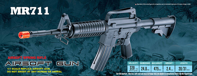 ell MR711 M4A1 Spring Rifle, Adjustable Stock