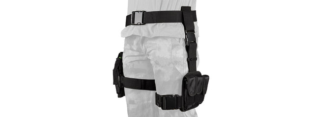 Ncstar 3-Piece Drop Leg Holster And Magazine Holder - Black