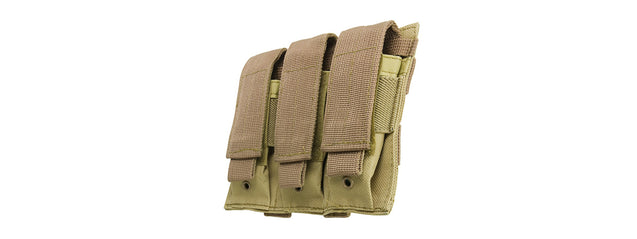 Vism Molle Triple Pistol Magazine Pouch - Tan