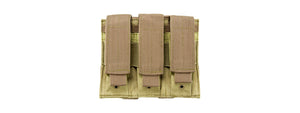 Vism Molle Triple Pistol Magazine Pouch - Tan