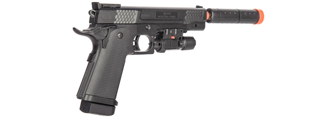 P2002C Spring Pistol W/ Laser, Suppressor (Bk)