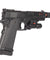 Spring Pistol (Bk) W/ Silencer, Laser