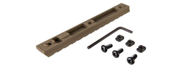 Ranger Armory Airsoft Rifle 13-Slot Aluminum Picatinny Rail Section For M-Lok (Tan)