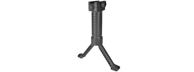 Sg-01C-B Tactical Bipod Grip With Dual Rail Grip Pod System (Black)