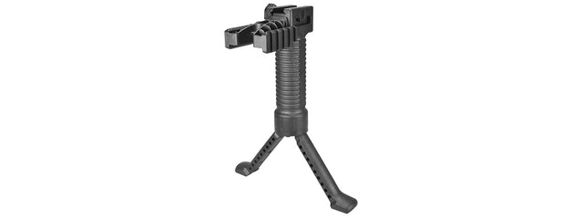 Sg-01C-B Tactical Bipod Grip With Dual Rail Grip Pod System (Black)