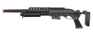 Airsoft Gun A&K Bravo Full Metal M870 Tactical Tac Shot Airsoft Shotgun (Color: Black)
