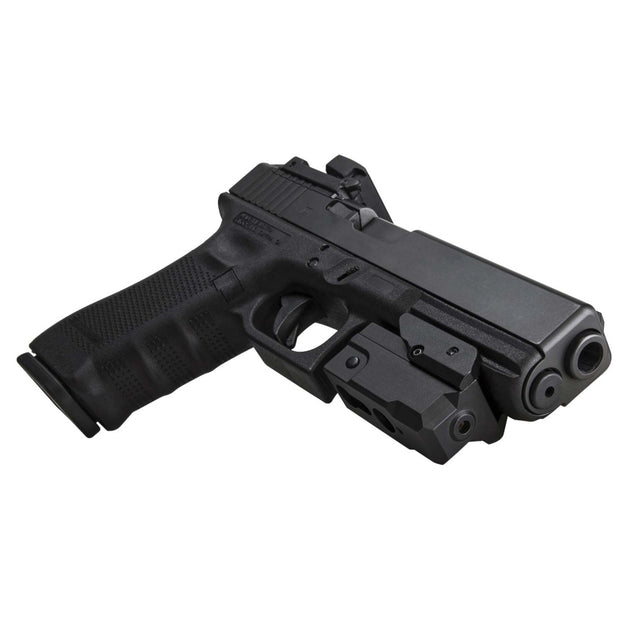 Compact Pistol Blue Laser w/Strobe And KeyMod UnderMount - Black