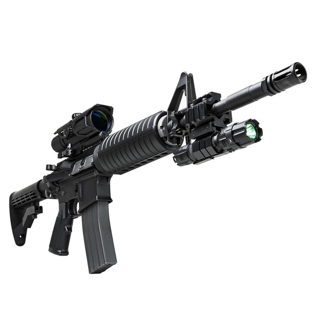 Pro Series Hunting flashlight with Green LED 3W 250 Lumen and Rail Mount