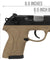 WE Tech Bulldog Compact Full Metal Gas Blowback Airsoft Pistol (Tan)