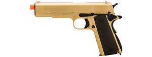 WE Tech 1911 A1 Gold Plated Airsoft Gas Blowback Pistol (Gold)