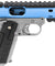 WE-Tech Galaxy 1911 Gas Blowback Airsoft Pistol (Color: Blue Slide w/ Silver Lower)