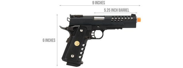 We Tech 1911 5.1 Hi-Capa Hyper Speed "Skeletor" Gas Blowback Airsoft Pistol 