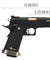We Tech 1911 Hi-Capa T-Rex Competition Gas Blowback Airsoft Pistol W/ Sight Mount & Top Ports (Black / Gold)