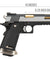 WE Tech 1911 Hi-Capa T-Rex Competition Gas Blowback Airsoft Pistol w/ Sight Mount & Top Ports (Two Tine / Gold)
