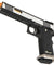 WE Tech 1911 Hi-Capa T-Rex Competition Gas Blowback Airsoft Pistol w/ Sight Mount & Top Ports (Two Tine / Gold)