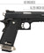 WE Tech 1911 Hi-Capa T-Rex Competition Gas Blowback Airsoft Pistol W/ Sight Mount (Black / Silver)