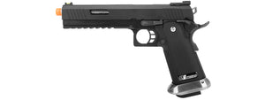 WE Tech 1911 Hi-Capa T-Rex Competition Gas Blowback Airsoft Pistol w/ Sight Mount (Black / Silver)