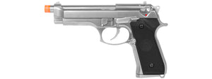 WE Tech Airsoft Full Metal M9 Tactical Gas Blowback Pistol (Silver)