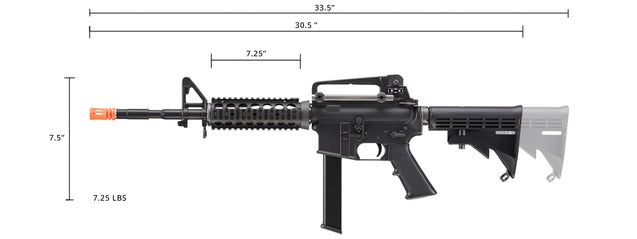 WE-Tech M4 RIS PCC Gas Blowback Airsoft Rifle (Color: Black)