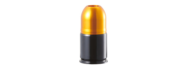 Lancer Tactical CNC Aluminum Airsoft 40mm Green Gas Grenade Shell (Color: Gold / Black)