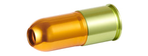 Lancer Tactical Long Aluminum Airsoft 40mm Green Gas Grenade Shell (Color: Gold / Green)