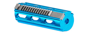 Lancer Tactical 14 Teeth Reinforced Aluminum Piston with Steel Teeth (Color: Blue)