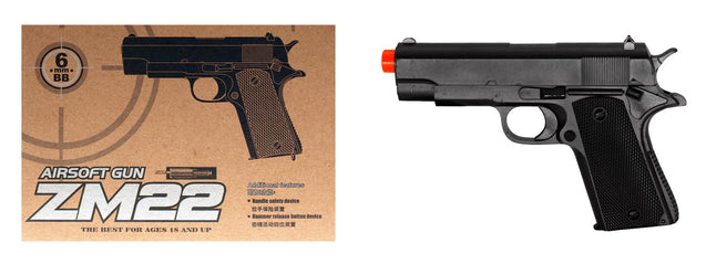 Cyma Metal Spring Powered Airsoft 1911 Pistol - Black
