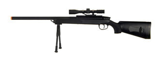 CYMA Airsoft MK51 Bolt Action Sniper Rifle W/ Scope - Black